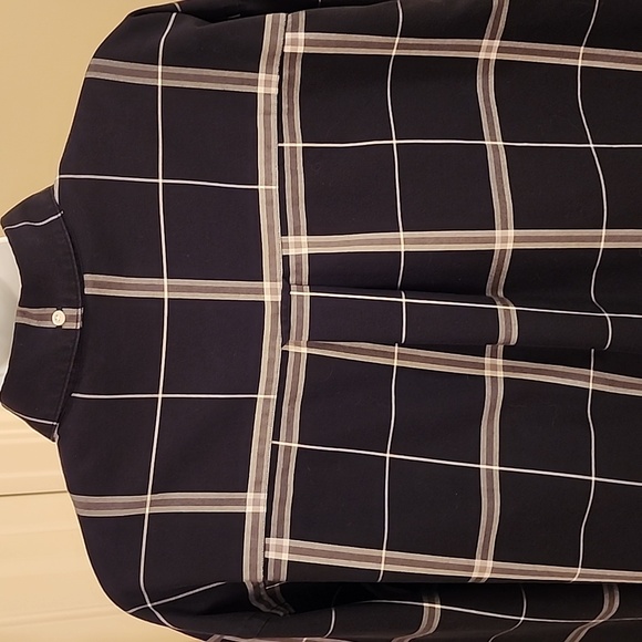 Turnbury Mens Window Pane Plaid Button Down Long Sleeved Shirt Large EUC - Picture 5 of 11